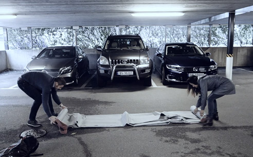 Voorbereidingen auto blussen