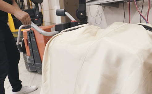 Wacht 20 minuten voordat je de branddeken verwijderd